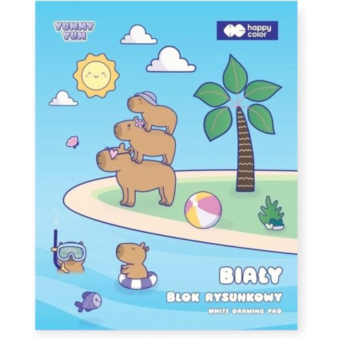 Blok rysunkowy Kapibara Yummy Yum biały A4 80g/m2 20ark. HA 3708 2030-0PP HAPPY COLOR Blok rysunkowy Kapibara Yummy Yum biały A4 80g/m2 20ark. HA 3708 2030-0PP HAPPY COLOR