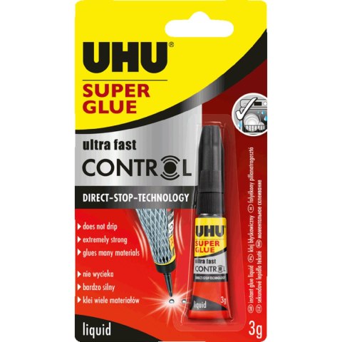 Klej UHU SUPER GLUE control 3g 36015 Klej UHU SUPER GLUE control 3g 36015