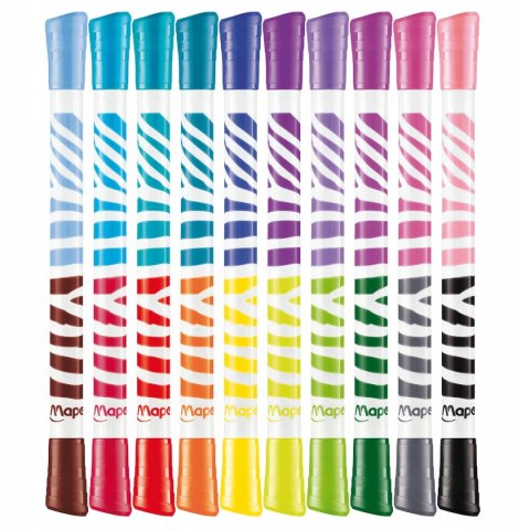 Flamastry dwustronne DUO COLORS 10sztuk - 20kolorów COLORPEPS 847010 MAPED Flamastry dwustronne DUO COLORS 10sztuk - 20kolorów COLORPEPS 847010 MAPED