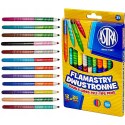 Flamastry dwustronne zestaw 12 sztuk = 24 kolory pisaki mazaki 314118001 ASTRA