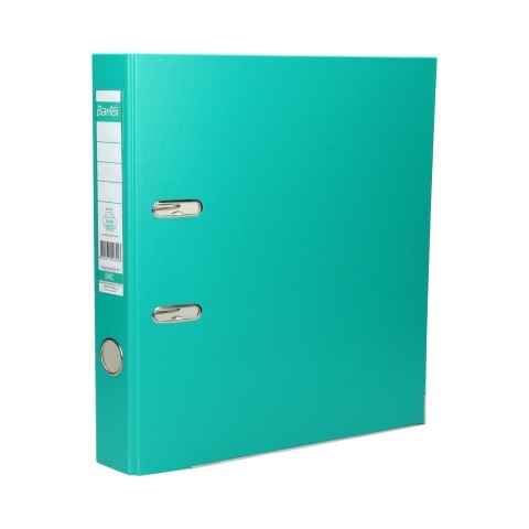 Segregator na dokumenty A4 50mm turkusowy z szyną 100551806 BANTEX Segregator na dokumenty A4 50mm turkusowy z szyną 100551806 BANTEX