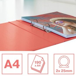 Segregator ringowy Esselte Colour`Breeze A4 42mm 2 ringi koralowy 628433