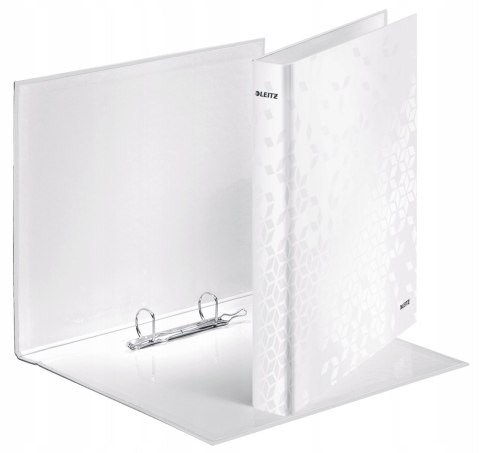 Segregator ringowy LEITZ A4 2DR/25mm perłowy biały WOW 42410001 Segregator ringowy LEITZ A4 2DR/25mm perłowy biały WOW 42410001