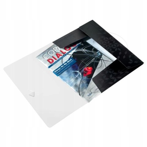 Teczka z gumką PP Leitz WOW, 15 mm, czarna 45990095 Teczka z gumką PP Leitz WOW, 15 mm, czarna 45990095