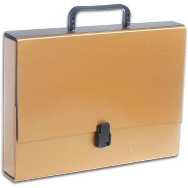 Teczka z rączką A4 5cm złota TT6747 Teczka z rączką A4 5cm złota TT6747