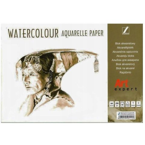 Blok akwarelowy A4 10k 250g Art Expert KRESKA Blok akwarelowy A4 10k 250g Art Expert KRESKA