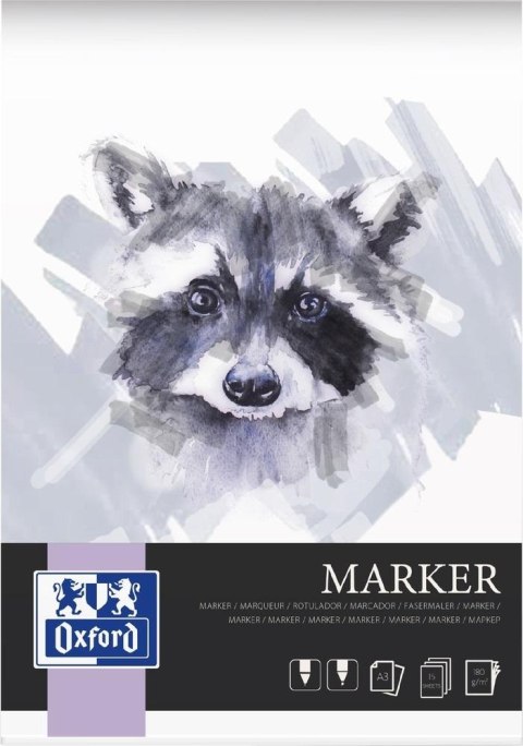 Blok artystyczny do markerów akwareli A3 15 kartek 180g 400166105 OXFORD Blok artystyczny do markerów akwareli A3 15 kartek 180g 400166105 OXFORD