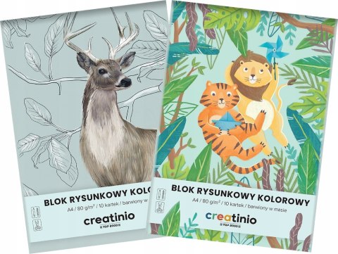 Blok rysunkowy szkolny A4 kolorowy 10 kartek 80g CREATINIO 400176665 TOP 2000 Blok rysunkowy szkolny A4 kolorowy 10 kartek 80g CREATINIO 400176665 TOP 2000
