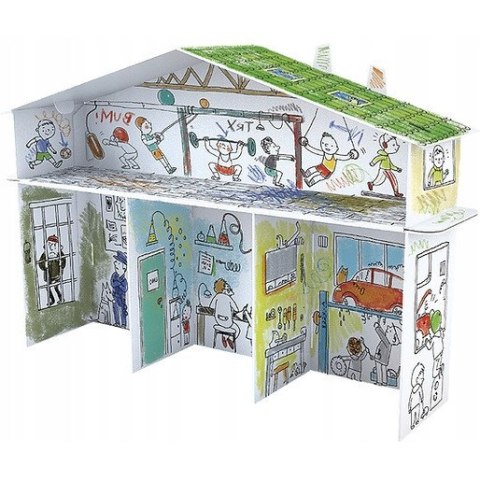 Kolorowanka składana 3D XXL Domek tylko dla chłopaków PD-000203 MONUMI Kolorowanka składana 3D XXL Domek tylko dla chłopaków PD-000203 MONUMI
