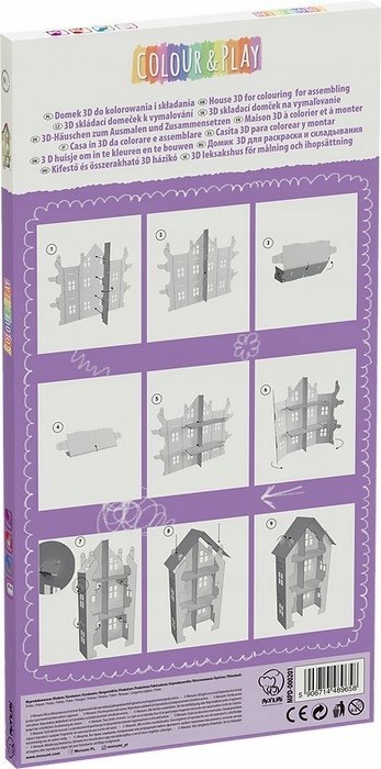 Kolorowanka składana 3D XXL Domek ul.Fiołkowa 4 PD-000201 MONUMI Kolorowanka składana 3D XXL Domek ul.Fiołkowa 4 PD-000201 MONUMI