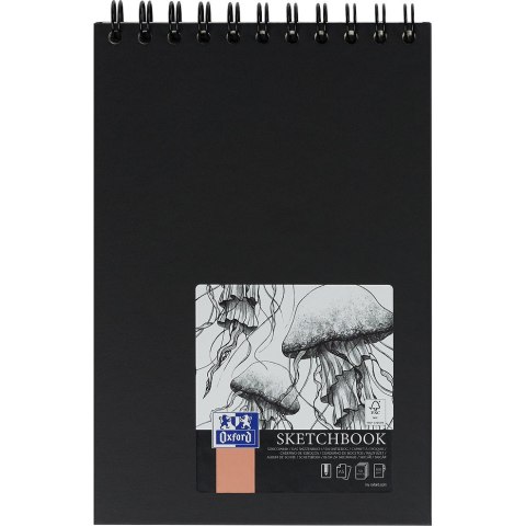 Szkicownik Sketchbook A5 50k 100g czarny 400152644 OXFORD Szkicownik Sketchbook A5 50k 100g czarny 400152644 OXFORD