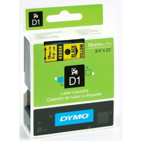Taśma 19mm/7mm czarny /żół. 45808 DYMO S0720880 Taśma 19mm/7mm czarny /żół. 45808 DYMO S0720880