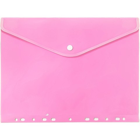 Teczka kopertowa A4 wpinana do segregatora PP pastelowy różowy TKZP-A4-01 BIURFOL Teczka kopertowa A4 wpinana do segregatora PP pastelowy różowy TKZP-A4-01 BIURFOL