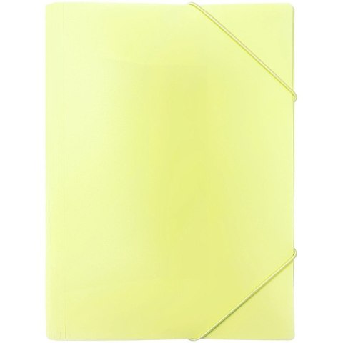 Teczka z gumką na dokumenty A4 PP pastelowy żółty TGP-A4-03 BIURFOL
