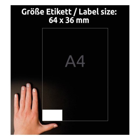 Etykieta A4 białe (100 arkuszy) 64x36mm 3670 ULTRA GRIP AVERY ZWECKFORM Etykieta A4 białe (100 arkuszy) 64x36mm 3670 ULTRA GRIP AVERY ZWECKFORM