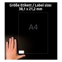 Etykiety białe 38,1x21,2mm (25 arkuszy = 1625 etykiet) usuwalne L6026REV-25 AVERY ZWECKFORM