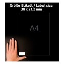 Etykiety białe 38x21,2mm (10arkuszy=650 etykiet) 3666-10 AVERY ZWECKFORM