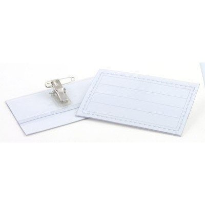 Identyfikator z klipsem i agrafką 90x55mm GR-50 do identyfikacji pracowniczej 130-1063 GRAND Identyfikator z klipsem i agrafką 90x55mm GR-50 do identyfikacji pracowniczej 130-1063 GRAND
