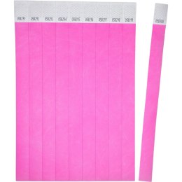 Opaski na rękę 256x19mm (50 arkuszy = 500 opasek) neonowe różowe TYVPK-50 AVERY